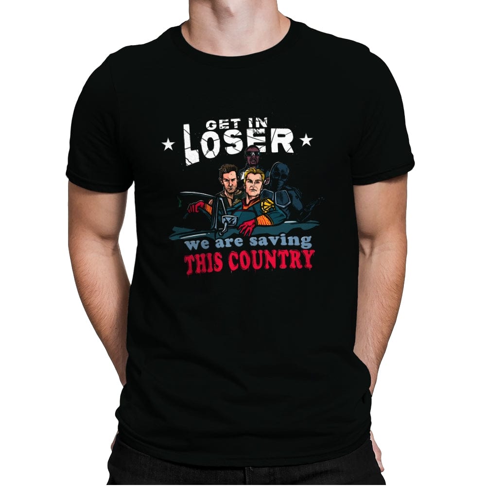 Country Saving - Mens Premium T-Shirts RIPT Apparel Small / Black