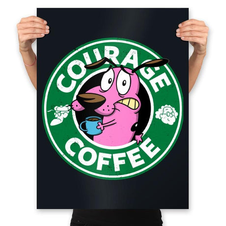 Courage Coffee - Prints Posters RIPT Apparel 18x24 / Black