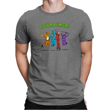 Cowabunga! Exclusive - Mens Premium T-Shirts RIPT Apparel Small / Heather Grey