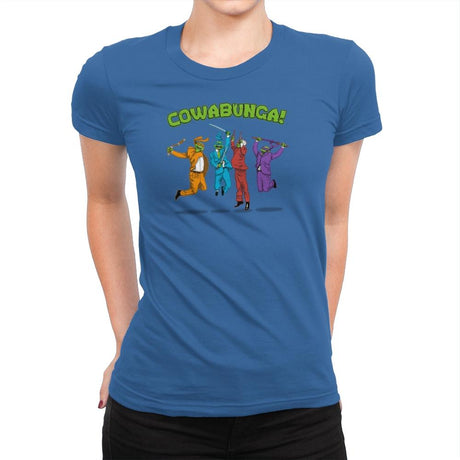 Cowabunga! Exclusive - Womens Premium T-Shirts RIPT Apparel Small / Royal
