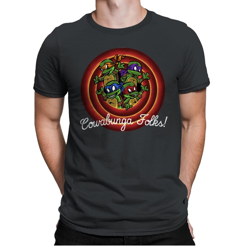 Cowabunga Folks - Mens Premium T-Shirts RIPT Apparel Small / Heavy Metal