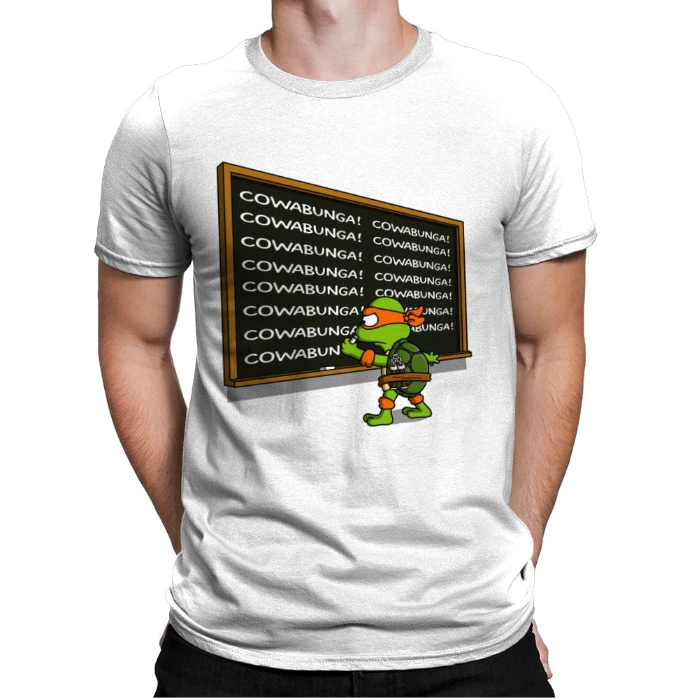 Cowabunga - Mens Premium T-Shirts RIPT Apparel Small / White