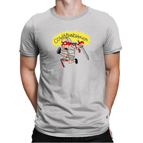 Cowabungholio Exclusive - Mens Premium T-Shirts RIPT Apparel Small / Light Grey