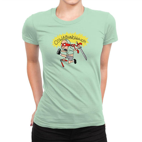 Cowabungholio Exclusive - Womens Premium T-Shirts RIPT Apparel Small / Mint