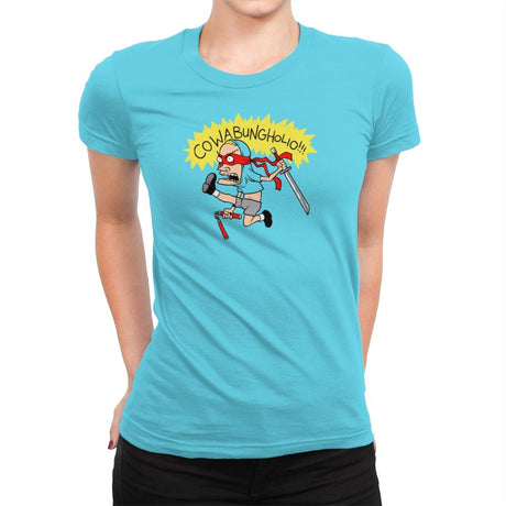 Cowabungholio Exclusive - Womens Premium T-Shirts RIPT Apparel Small / Tahiti Blue