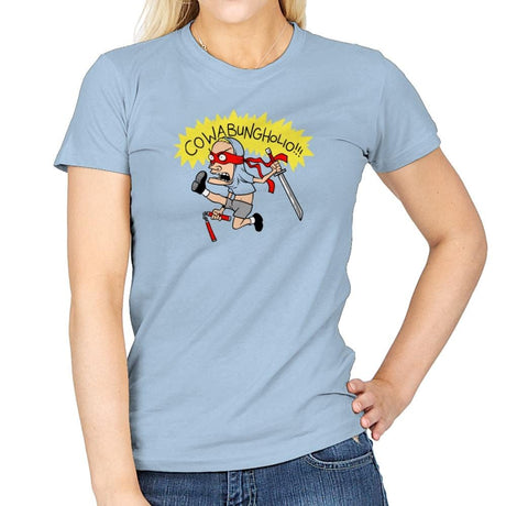 Cowabungholio Exclusive - Womens T-Shirts RIPT Apparel Small / Light Blue