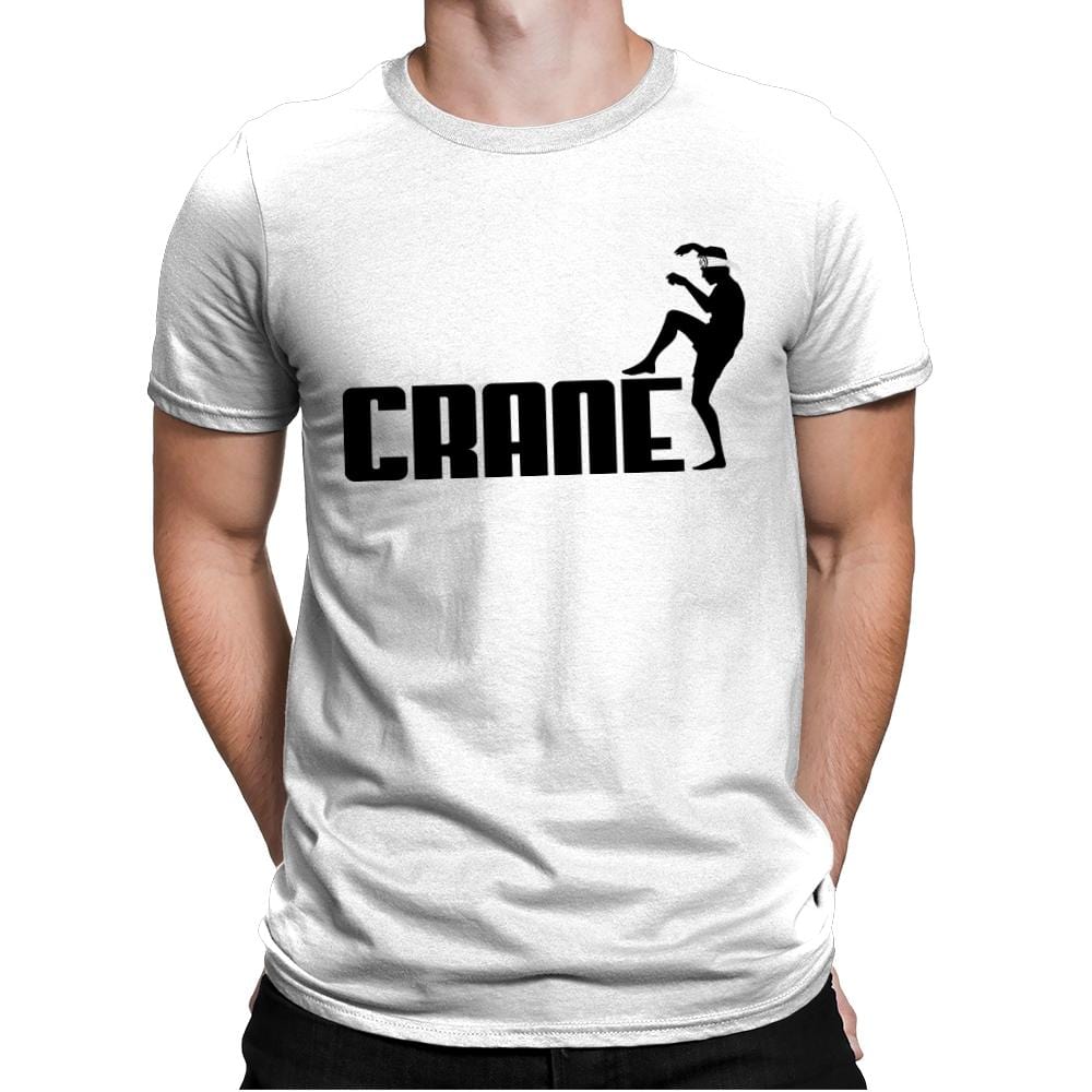 Crane - Mens Premium T-Shirts RIPT Apparel Small / White