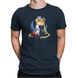 Crazy Moon Cat Lady - Miniature Mayhem - Mens Premium T-Shirts RIPT Apparel Small / Indigo