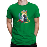 Crazy Moon Cat Lady - Miniature Mayhem - Mens Premium T-Shirts RIPT Apparel Small / Kelly Green