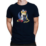 Crazy Moon Cat Lady - Miniature Mayhem - Mens Premium T-Shirts RIPT Apparel Small / Midnight Navy