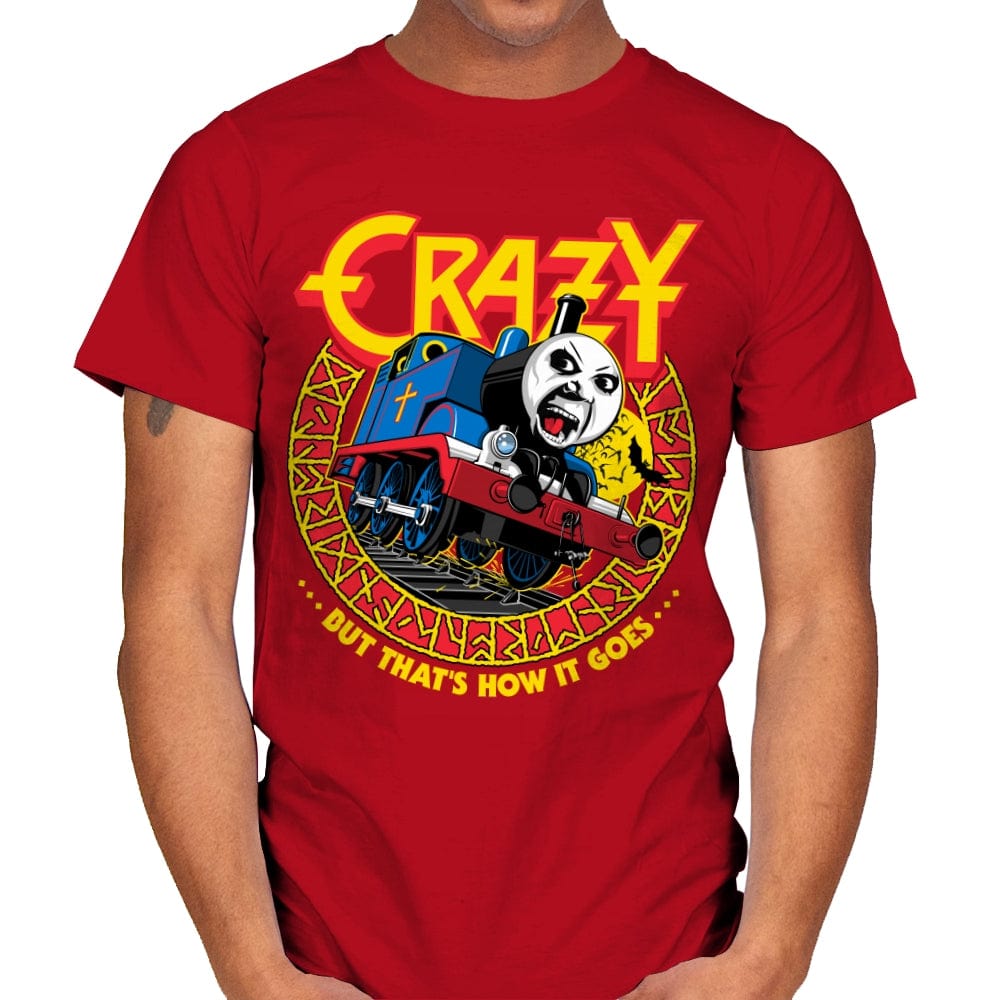 Crazy Train - Anytime - Mens T-Shirts RIPT Apparel Small / Red