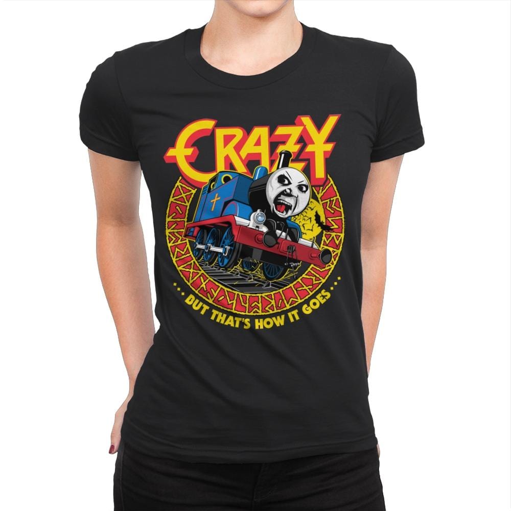 Crazy Train - Womens Premium T-Shirts RIPT Apparel Small / Black