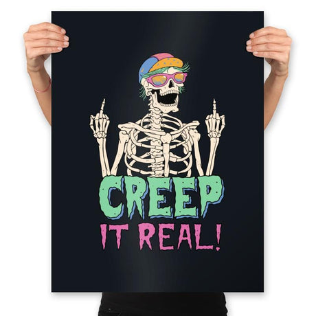 Creep it Real! - Prints Posters RIPT Apparel 18x24 / Black