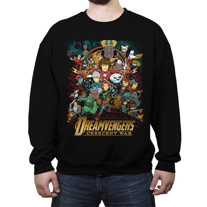 Crescent War - Crew Neck Sweatshirt Crew Neck Sweatshirt RIPT Apparel Small / Black