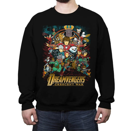 Crescent War - Crew Neck Sweatshirt Crew Neck Sweatshirt RIPT Apparel Small / Black