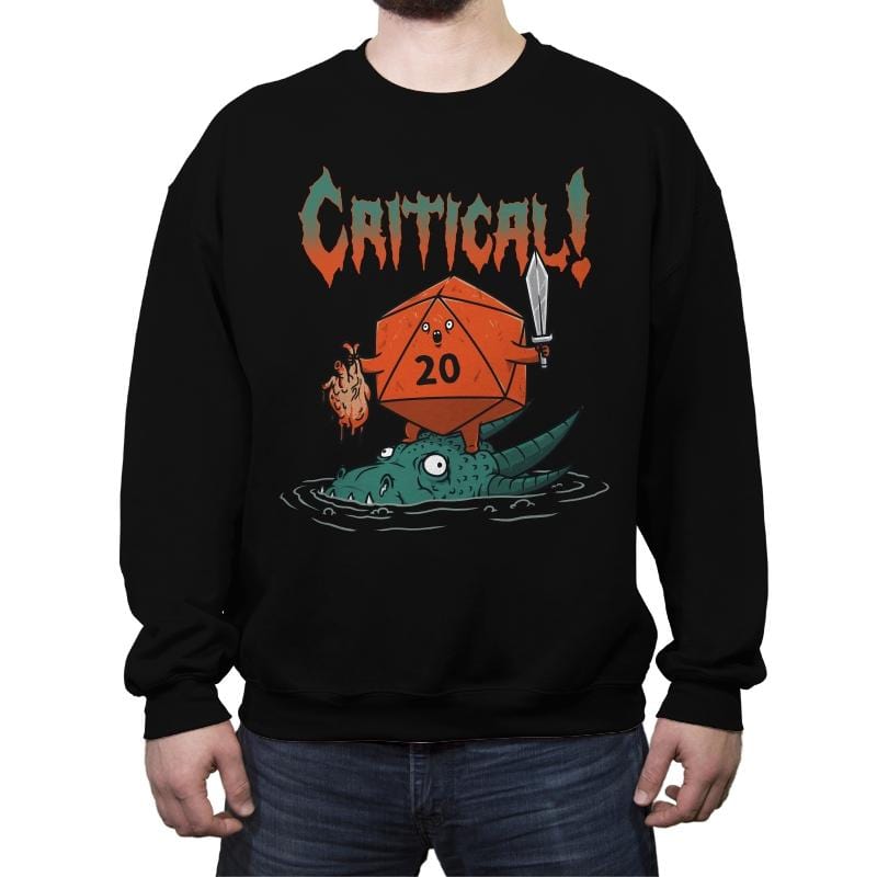 Crit-Death Metal - Crew Neck Sweatshirt Crew Neck Sweatshirt RIPT Apparel Small / Black