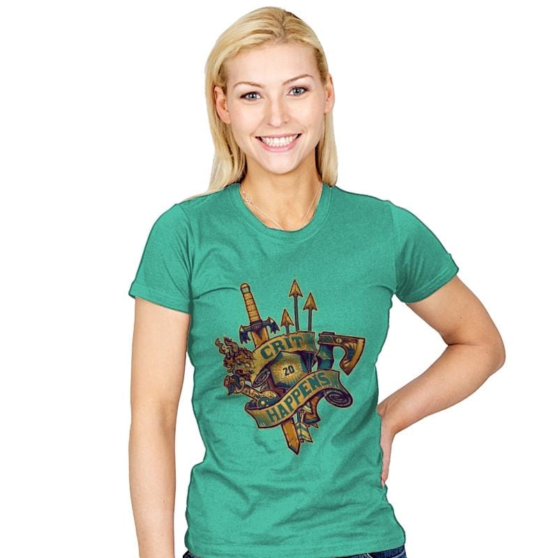 Crit Happens (20) - Womens T-Shirts RIPT Apparel Small / Mint