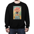 Croaker and Meowster Adventure - Crew Neck Sweatshirt Crew Neck Sweatshirt RIPT Apparel Small / Black