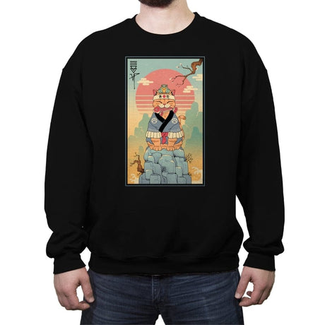 Croaker and Meowster Adventure - Crew Neck Sweatshirt Crew Neck Sweatshirt RIPT Apparel Small / Black