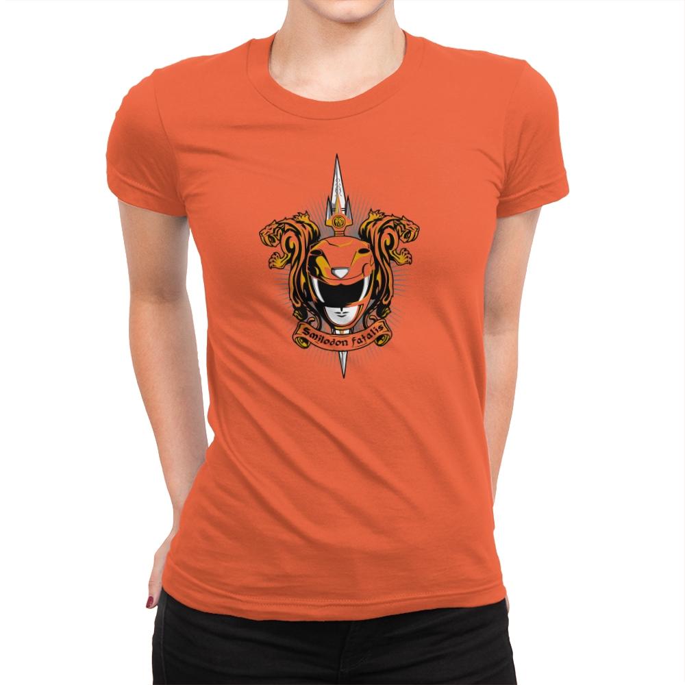 Croceus Smilodon Fatalis - Zordwarts - Womens Premium T-Shirts RIPT Apparel Small / Classic Orange