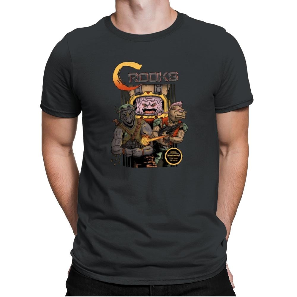 Crooks Exclusive - Mens Premium T-Shirts RIPT Apparel Small / Heavy Metal