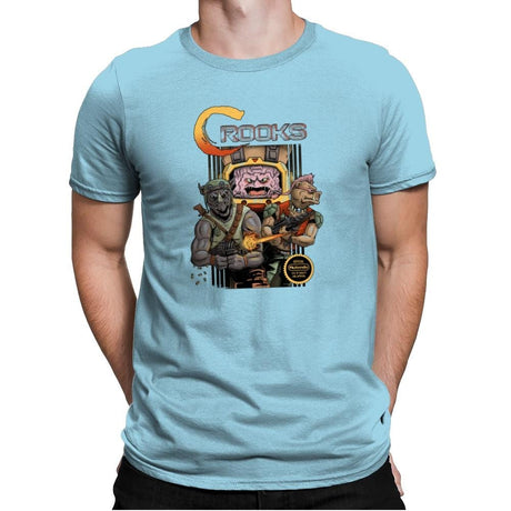 Crooks Exclusive - Mens Premium T-Shirts RIPT Apparel Small / Light Blue