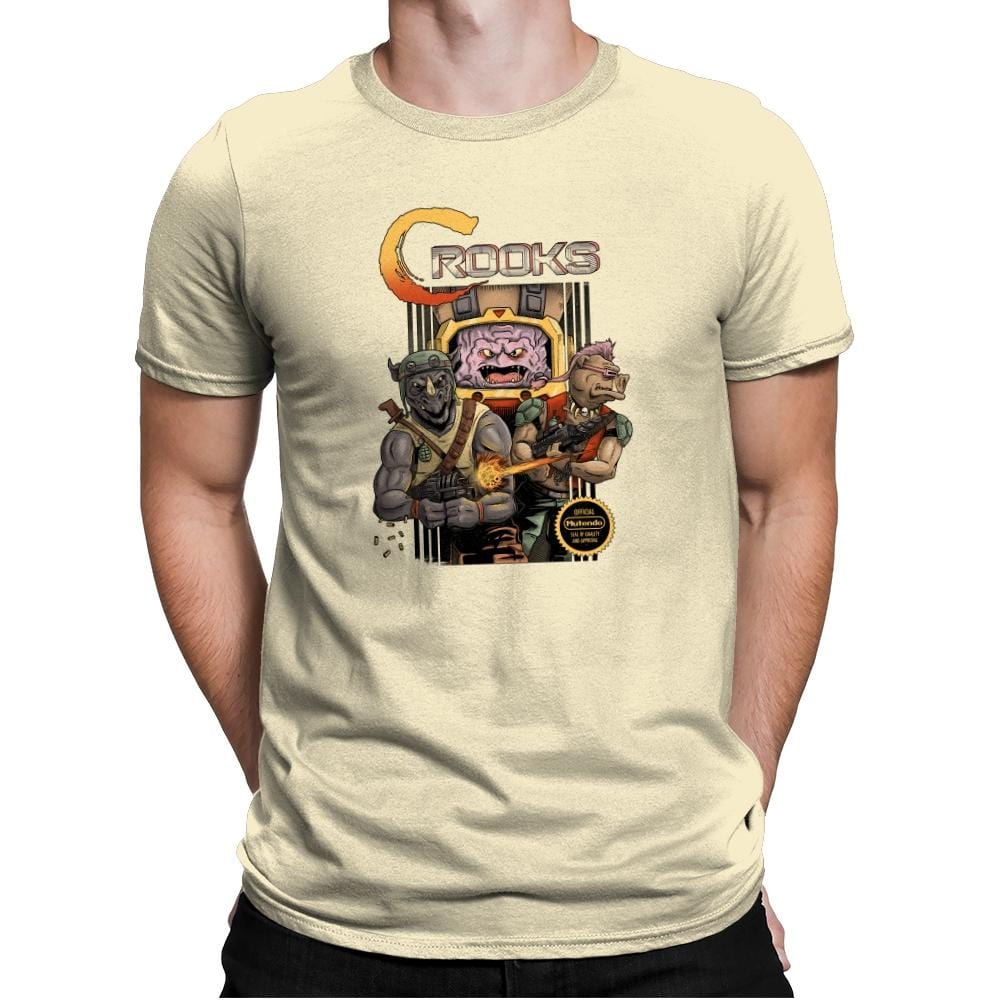 Crooks Exclusive - Mens Premium T-Shirts RIPT Apparel Small / Natural