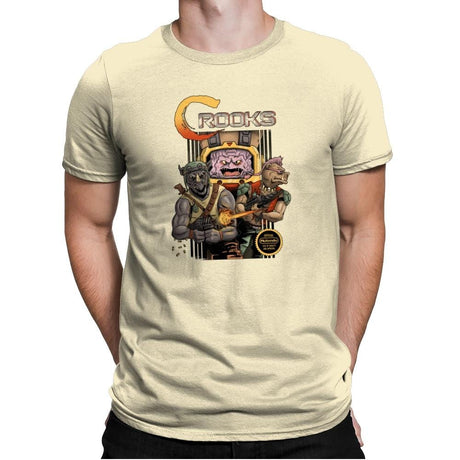 Crooks Exclusive - Mens Premium T-Shirts RIPT Apparel Small / Natural