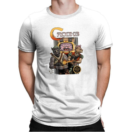 Crooks Exclusive - Mens Premium T-Shirts RIPT Apparel Small / White