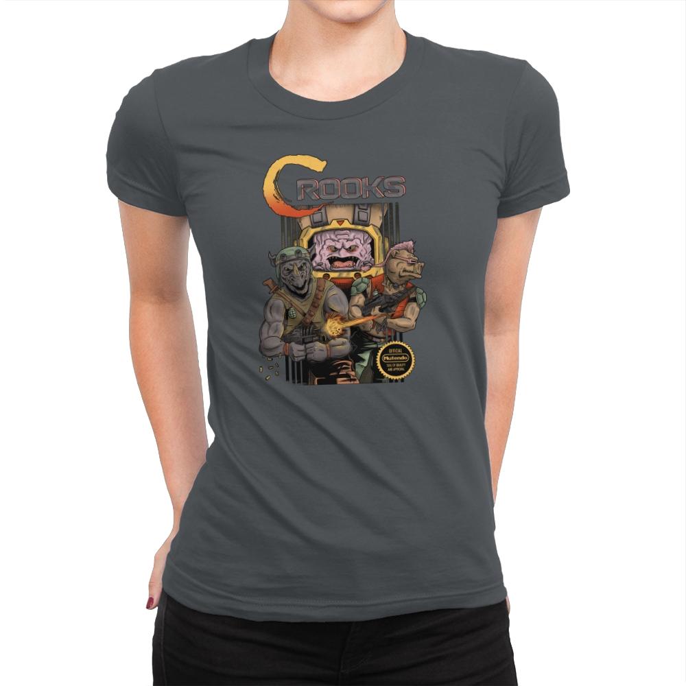 Crooks Exclusive - Womens Premium T-Shirts RIPT Apparel Small / Heavy Metal