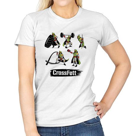 Cross Fett - Womens T-Shirts RIPT Apparel Small / White