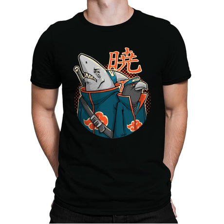 Crow and Shark - Mens Premium T-Shirts RIPT Apparel Small / Black