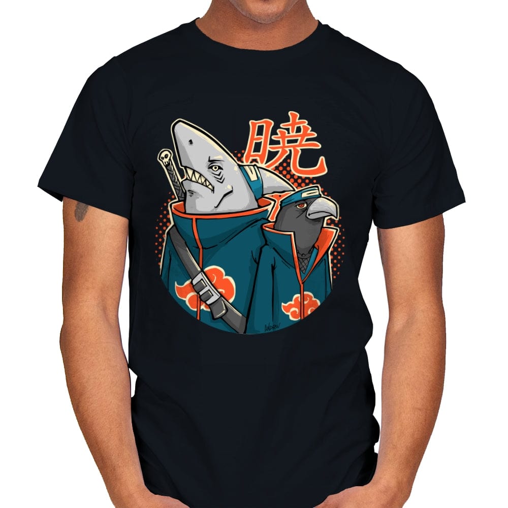 Crow and Shark - Mens T-Shirts RIPT Apparel Small / Black