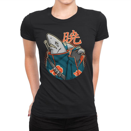 Crow and Shark - Womens Premium T-Shirts RIPT Apparel Small / Black