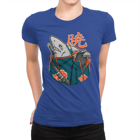 Crow and Shark - Womens Premium T-Shirts RIPT Apparel Small / Royal