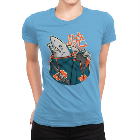 Crow and Shark - Womens Premium T-Shirts RIPT Apparel Small / Turquoise
