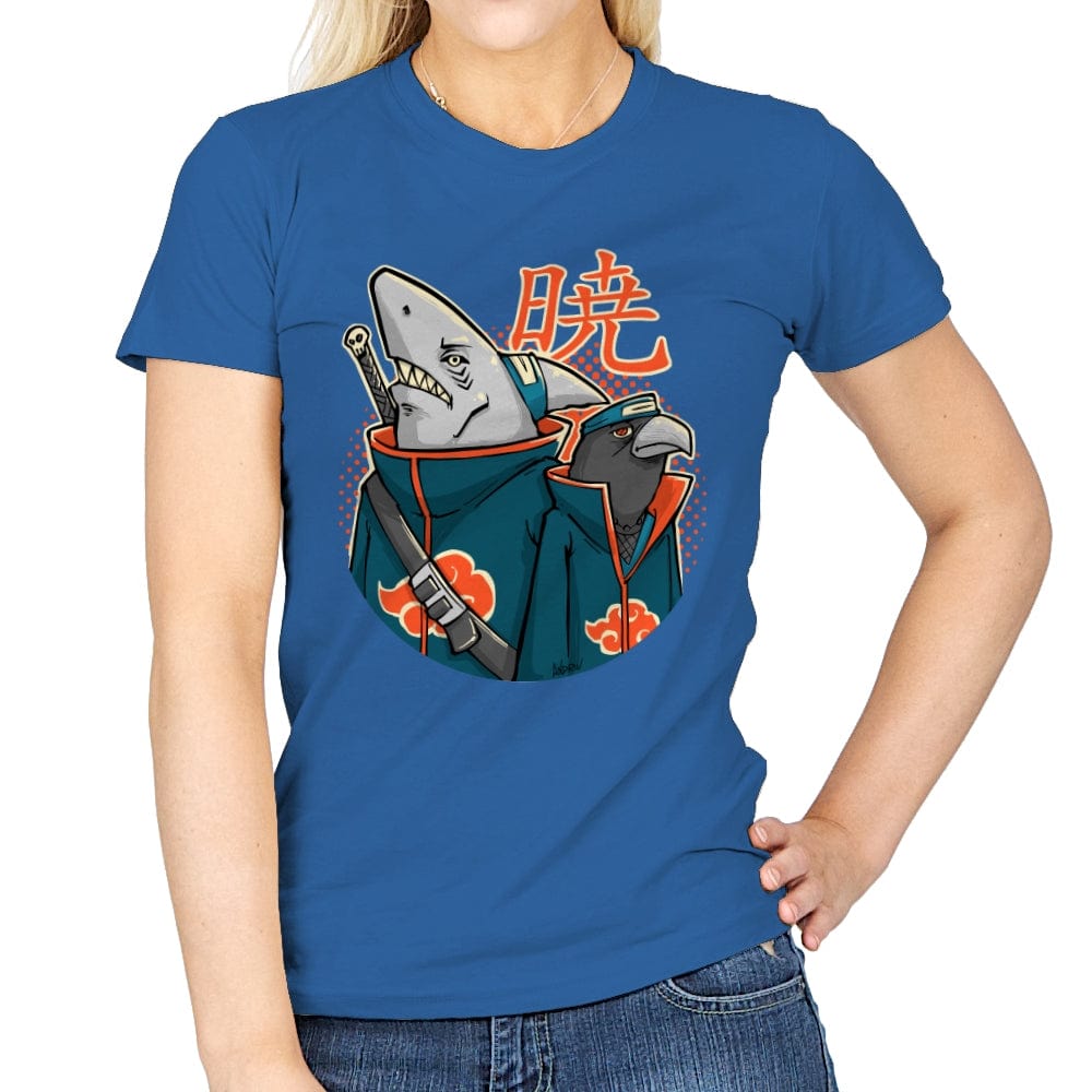 Crow and Shark - Womens T-Shirts RIPT Apparel Small / Royal