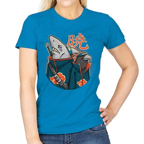 Crow and Shark - Womens T-Shirts RIPT Apparel Small / Sapphire