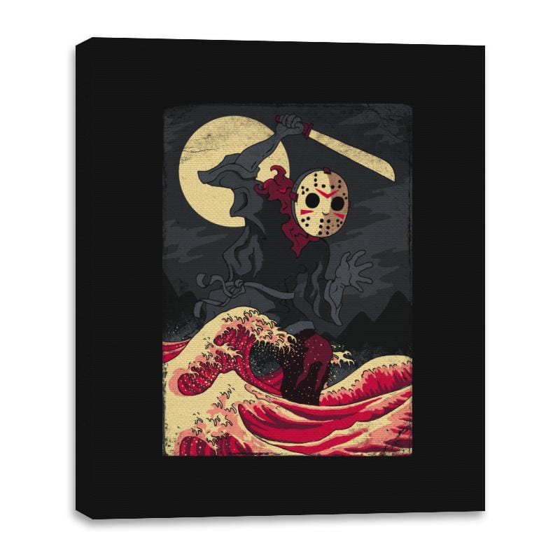 Crystal Lake Demon - Canvas Wraps Canvas Wraps RIPT Apparel 16x20 / Black