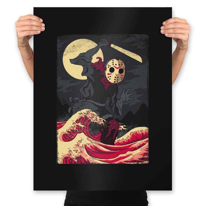 Crystal Lake Demon - Prints Posters RIPT Apparel 18x24 / Black