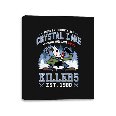 Crystal Lake Killers - Canvas Wraps Canvas Wraps RIPT Apparel 11x14 / Black