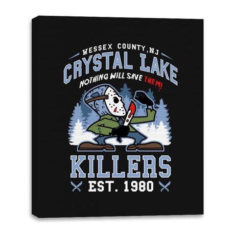 Crystal Lake Killers - Canvas Wraps Canvas Wraps RIPT Apparel 16x20 / Black