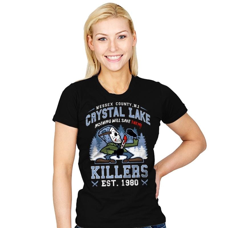 Crystal Lake Killers - Womens T-Shirts RIPT Apparel Small / Black