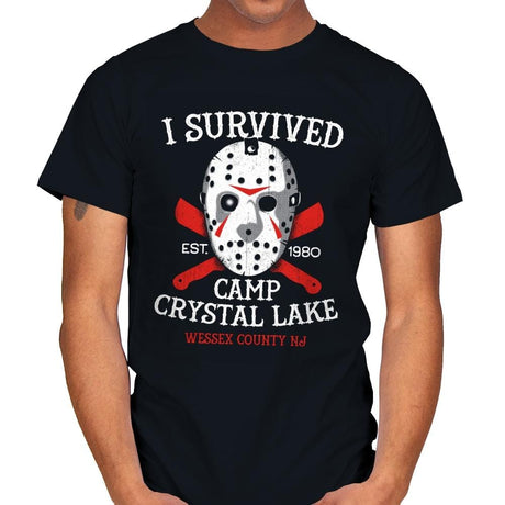 CRYSTAL LAKE SURVIVOR - Mens T-Shirts RIPT Apparel Small / Black