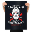 CRYSTAL LAKE SURVIVOR - Prints Posters RIPT Apparel 18x24 / Black