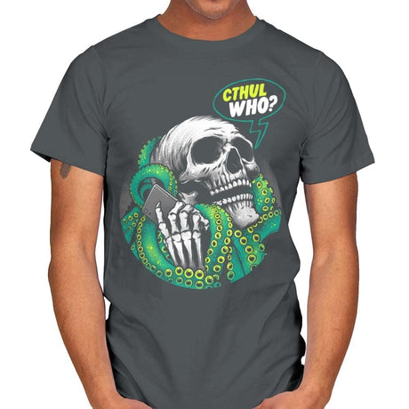 Cthul Who? - Mens T-Shirts RIPT Apparel Small / Charcoal