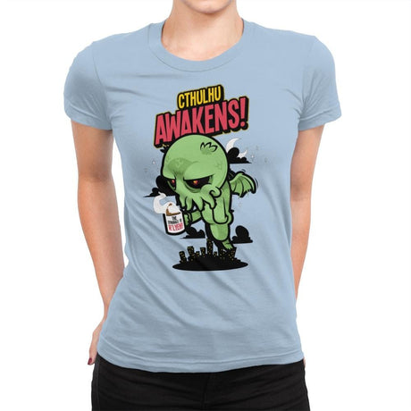Cthulhu Awakens Again - Womens Premium T-Shirts RIPT Apparel Small / Cancun