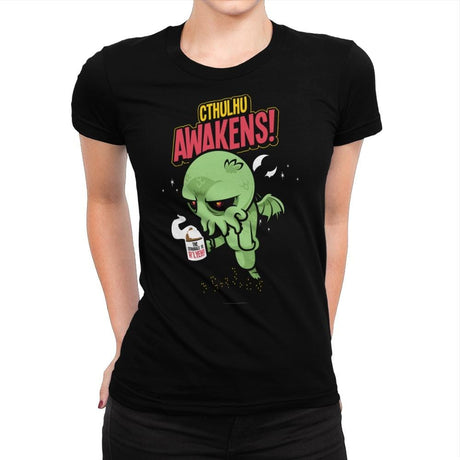 Cthulhu Awakens Again - Womens Premium T-Shirts RIPT Apparel Small / Indigo