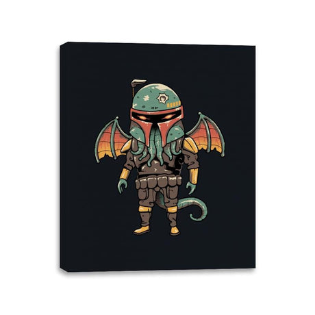 Cthulhu Bounty Hunter - Canvas Wraps Canvas Wraps RIPT Apparel 11x14 / Black