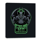 Cthulhu Gym - Muscular Bodybuilder Monster - Canvas Wraps Canvas Wraps RIPT Apparel 16x20 / Black